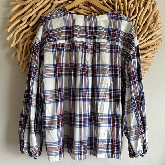 Plaid Pintuck Plaid Top - Picture 6 of 7